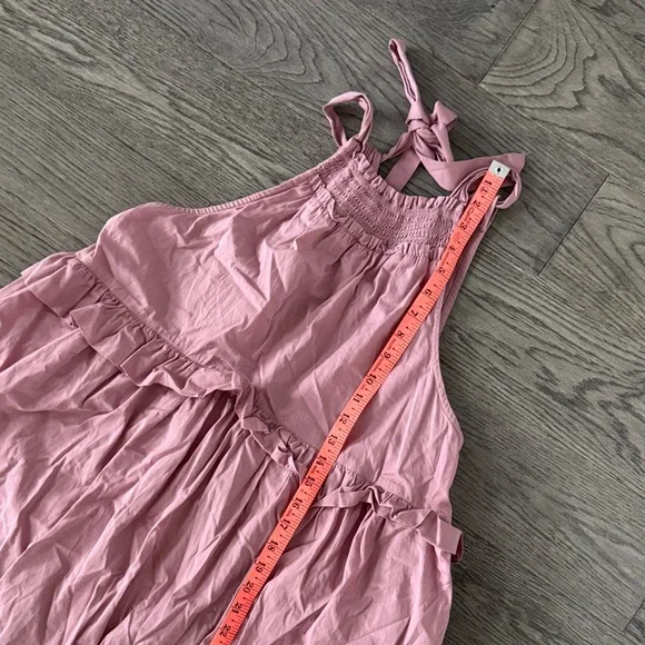 🌼FREE PEOPLE🌼 Anita Dusty Pink Ruffled Maxi Dress, Size S - Picture 8 of 11